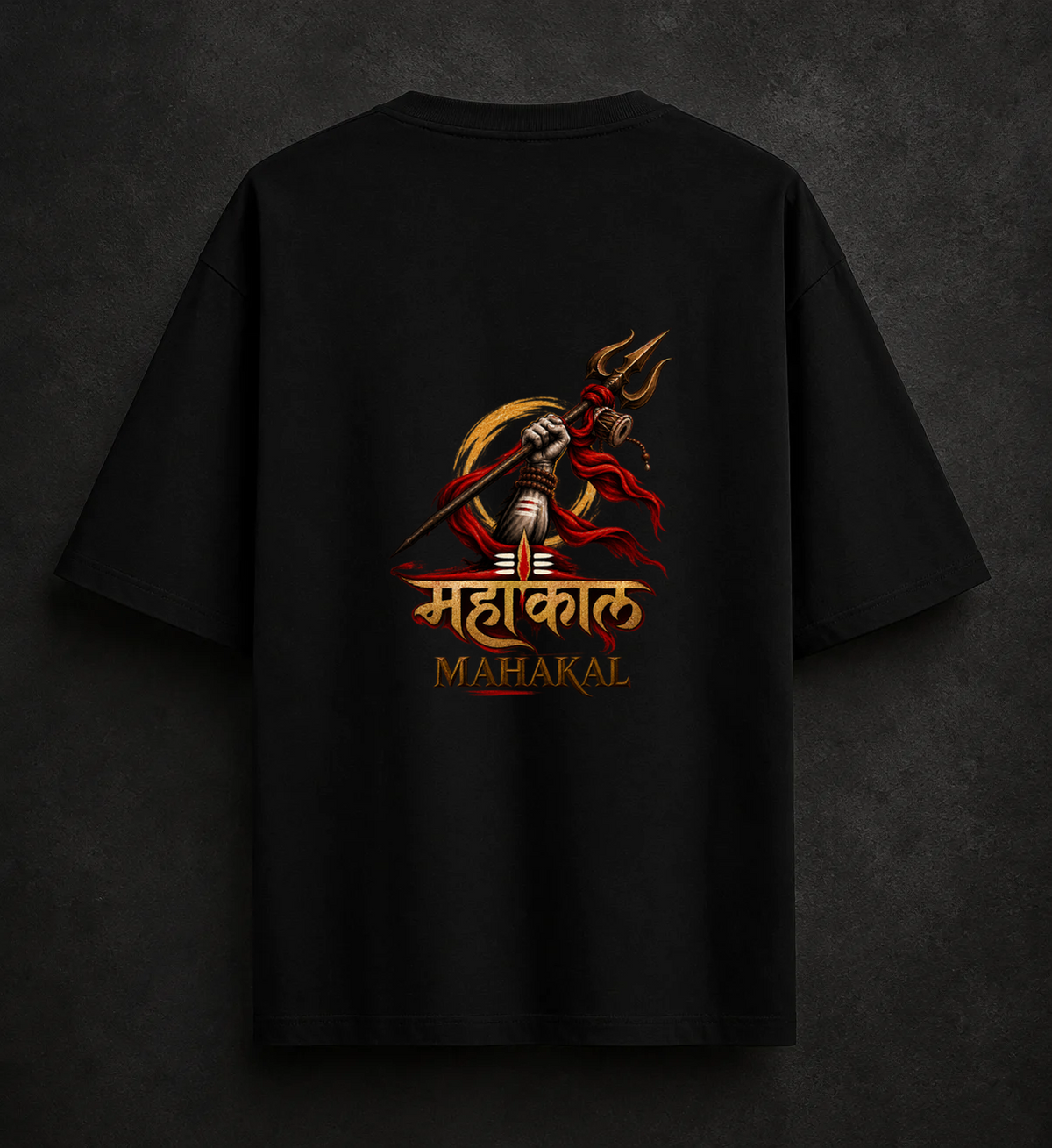 MAHAKAL TRIDENT – DIVINE POWER OVERSIZED T-SHIRT