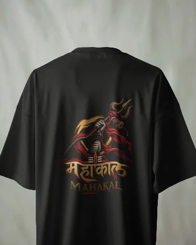 MAHAKAL TRIDENT – DIVINE POWER OVERSIZED T-SHIRT